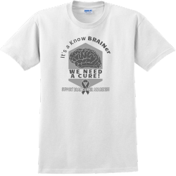 It's A Know Brainer We Need A Cure! Support Brain Cancer Awareness - Cancer Awareness T-shirt Design