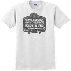 Support The Fighters Admire The Survivors Honor The Taken #braincacnersucks - Cancer Awareness T-shi