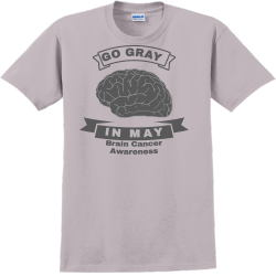 Go Gray In May Brain Cancer Awareness - Cancer Awareness T-shirt Design T-Shirt Design - 1130