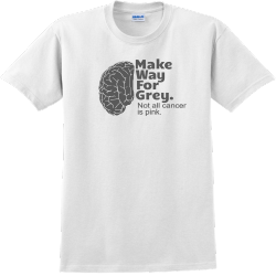 Make Way For Grey. Not All Cancer Is Pink. - Cancer Awareness T-shirt Design T-Shirt Design - 1135