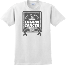 May Is Gray For National Brain Cancer Awareness Month - Cancer Awareness T-shirt Design T-Shirt Desi