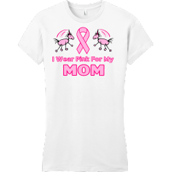 I Wear Pink For My Mom - Cancer Awareness T-shirt Design T-Shirt Design - 1057