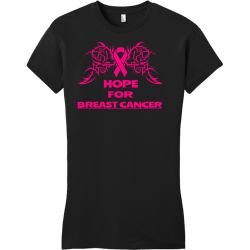 Hope For Breast Cancer - Cancer Awareness T-shirt Design T-Shirt Design - 1058