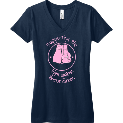 Supporting The Fight Against Breast Cancer. - Cancer Awareness T-shirt Design T-Shirt Design - 1052