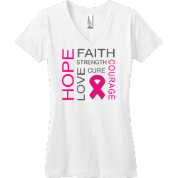Faith Hope Courage Strength Love Cure - Cancer Awareness T-shirt Design T-Shirt Design - 1056