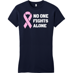 No One Fights Alone - Cancer Awareness T-shirt Design T-Shirt Design - 1045