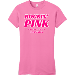Rockin' Pink Breast Cancer Awareness - Cancer Awareness T-shirt Design T-Shirt Design - 1070