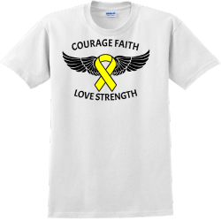 Courage Faith Love Strength - Cancer Awareness T-shirt Design T-Shirt Design - 1116