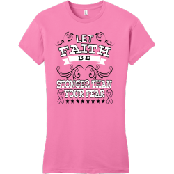 Let Faith Be Stonger Than Your Fear - Cancer Awareness T-shirt Design T-Shirt Design - 1196