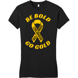 Be Bold Go Gold Childhood Cancer Awareness - Cancer Awareness T-shirt Design T-Shirt Design - 1148
