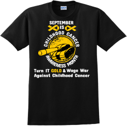 September Is Childhood Cancer Turn It Awareness Month Gold & Wage War Against Childhood Cancer -