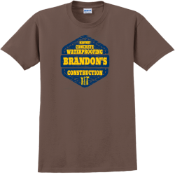 Brandon's Construction Concrete Masonry Waterproofing - Construction T-shirt Design T-Shirt Design -