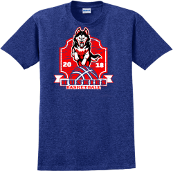 Huskies Basketball - Basketball T-shirt Design T-Shirt Design - 727