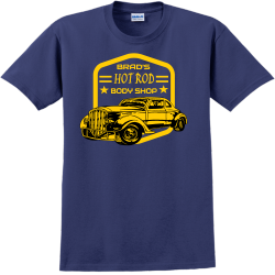 Brad's Hot Rod Body Shop - Mechanic T-shirt Design T-Shirt Design - 957