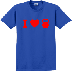 I Love Kettlebells - Fitness T-shirt Design T-Shirt Design - 1401