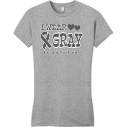 I Wear Gray For My Husband - Cancer Awareness T-shirt Design T-Shirt Design - 1119