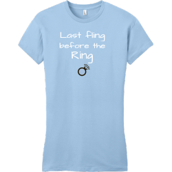 Last Fling Before The Ring - Wedding T-shirt Design T-Shirt Design - 498