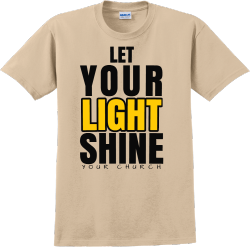 Let Your Light Shine Your Church - Church T-shirt Design T-Shirt Design - 2187