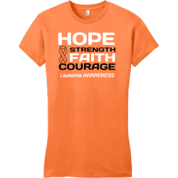 Hope Strength Faith Courage Leukemia Awareness - Cancer Awareness T-shirt Design T-Shirt Design - 12