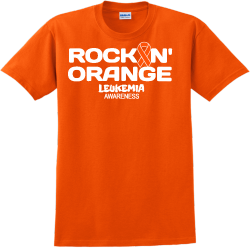 Rock .n' Orange Leukemia Awareness - Cancer Awareness T-shirt Design T-Shirt Design - 1240