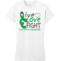Live Love Fight Liver Cancer Awaraness - Cancer Awareness T-shirt Design T-Shirt Design - 1258