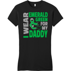 I wear emerald my daddy for green - Cancer Awareness T-Shirt Design T-Shirt Design - 1259