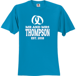 Mr And Mrs Thompson Est. 2018 - Wedding T-shirt Design T-Shirt Design - 122
