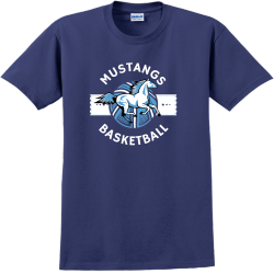 Mustangs Basketball - Basketball T-shirt Design T-Shirt Design - 725