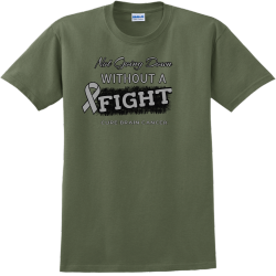 Not Going Down Without A Fight Cure Brain Cancer - Cancer Awareness T-shirt Design T-Shirt Design - 