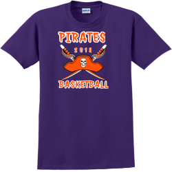 Pirates Basketball - Basketball T-shirt Design T-Shirt Design - 755