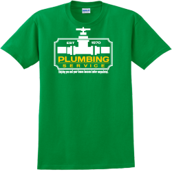 Plumbing Service - Construction T-shirt Design T-Shirt Design - 2251