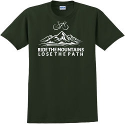 Ride The Mountains Lose The Path - Biking T-shirt Design T-Shirt Design - 2151