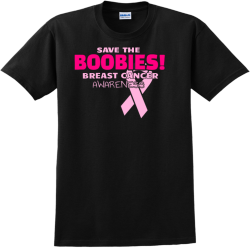 Save The Boobies! Breast Cancer Awareness - Cancer Awareness T-shirt Design T-Shirt Design - 1055