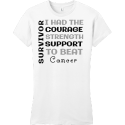 Survivor I Had The Courage Strength Support To Beat Cancer - Cancer Awareness T-shirt Design T-Shirt