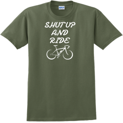 Shut Up And Ride - Biking T-shirt Design T-Shirt Design - 2159