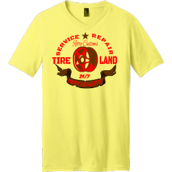 Tire 24/7 Land Service Repair Retro Customs Best Quality - Mechanic T-shirt Design T-Shirt Design - 