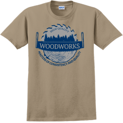 Woodworks High Quality Masters Of Consistency And Quality - Construction T-shirt Design T-Shirt Desi