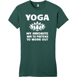 Yoga My Favorite Way To Pretend To Work Out - Yoga T-shirt Design T-Shirt Design - 2110