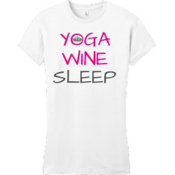 Yoga Wine Sleep - Yoga T-shirt Design T-Shirt Design - 2114