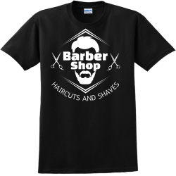 Barber Shop Haircuts And Shaves - Barbershops &amp; Salons T-shirt Design T-Shirt Design - 3403