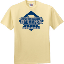 New Port Baseball Summer Youth Camp T-Shirt Design - 2590