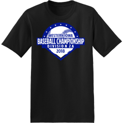 Western Iowa Baseball Championship T-Shirt Design - 2568