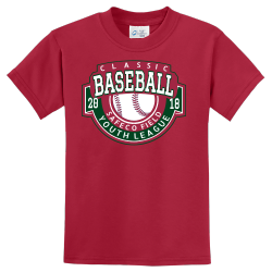 Classic Baseball Youth League T-Shirt Design - 2670