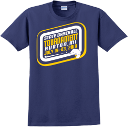 State Baseball Tournament Burton T-Shirt Design - 2448