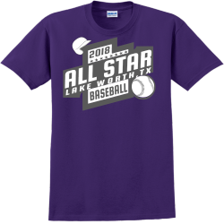 Baseball All Star Lake Worth, Tx  T-Shirt Design - 2460
