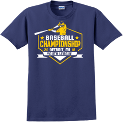 Baseball Championship Detroit, Mi T-Shirt Design - 2477