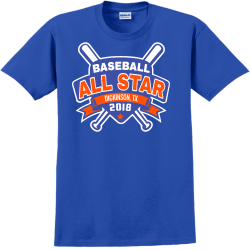 Baseball All Star Dickinson, Tx T-Shirt Design - 2439