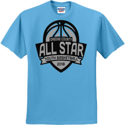 Greene County All Star Youth Basketball - Basketball T-shirt Design T-Shirt Design - 2621
