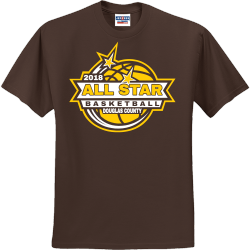 All Star Basketball Douglas County - Basketball T-shirt Design T-Shirt Design - 2626