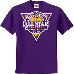 Sarpy County All Star Basketball Youth League - Basketball T-shirt Design T-Shirt Design - 2628